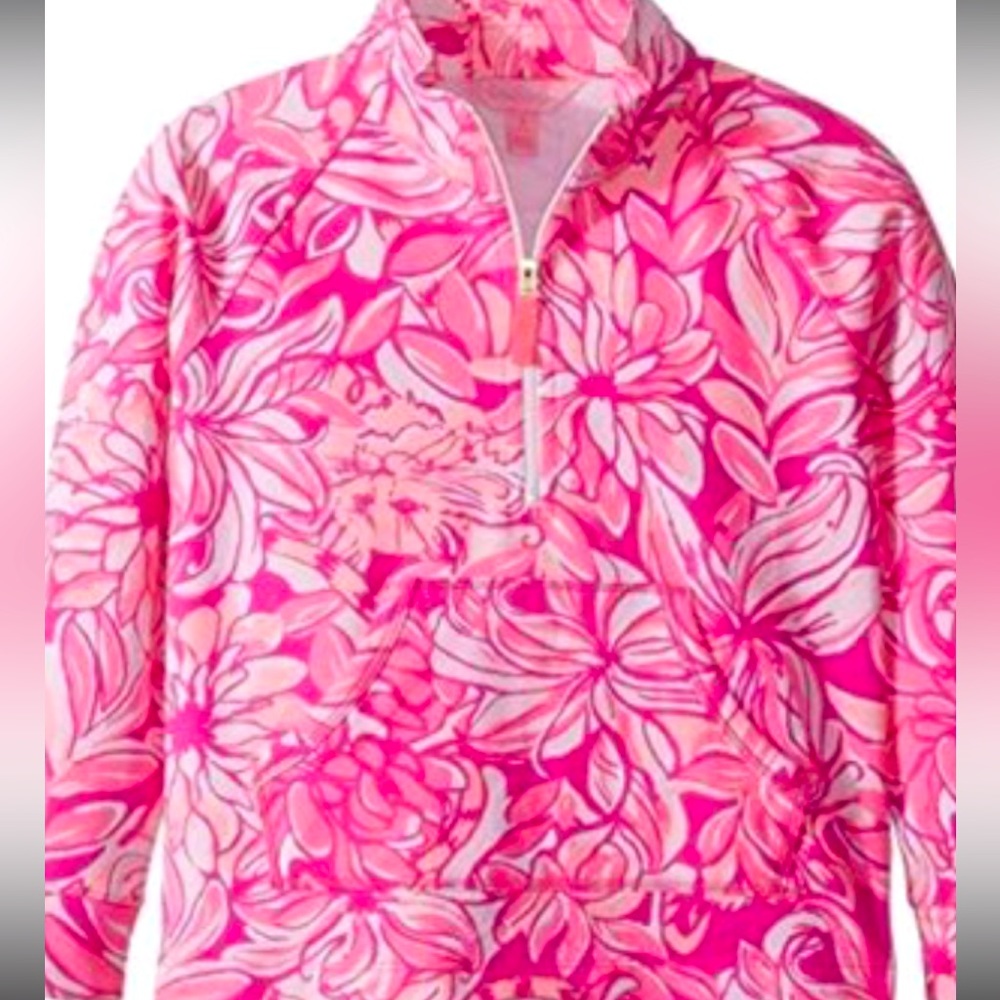 Lilly Pulitzer Little Skipper Popover Pawsitive Cattitide Girls XL 12-14